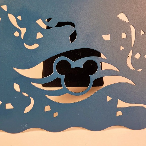 Disney Cruise Line Mickey Mouse AAA Exclusive Blue Metal 5x7 Picture Frame EUC - Picture 3 of 7